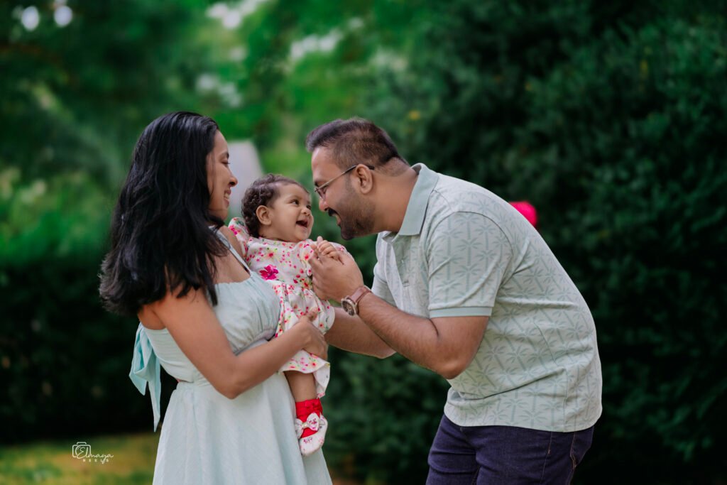 Father and baby daughter outdoors – family photo shoot in Cork