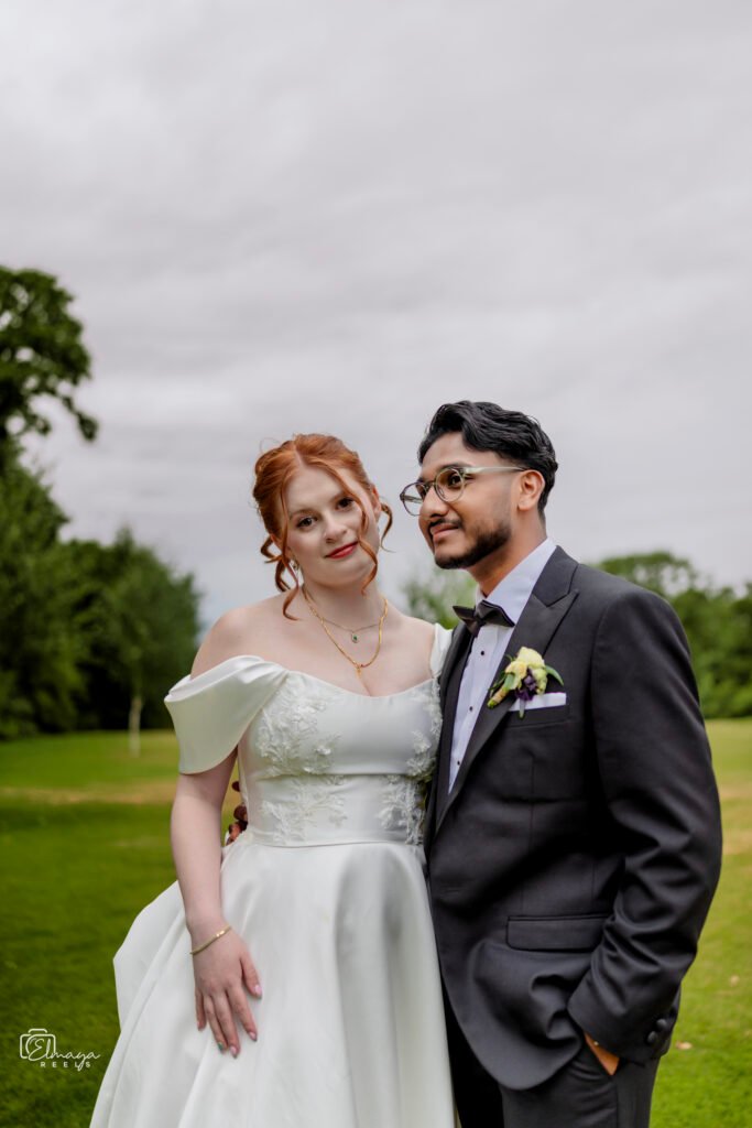 Bride and groom portrait on their wedding day – wedding photographer Cork