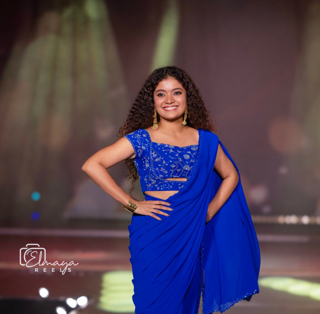 Model in a blue saree – fashion and modelling photography in Cork